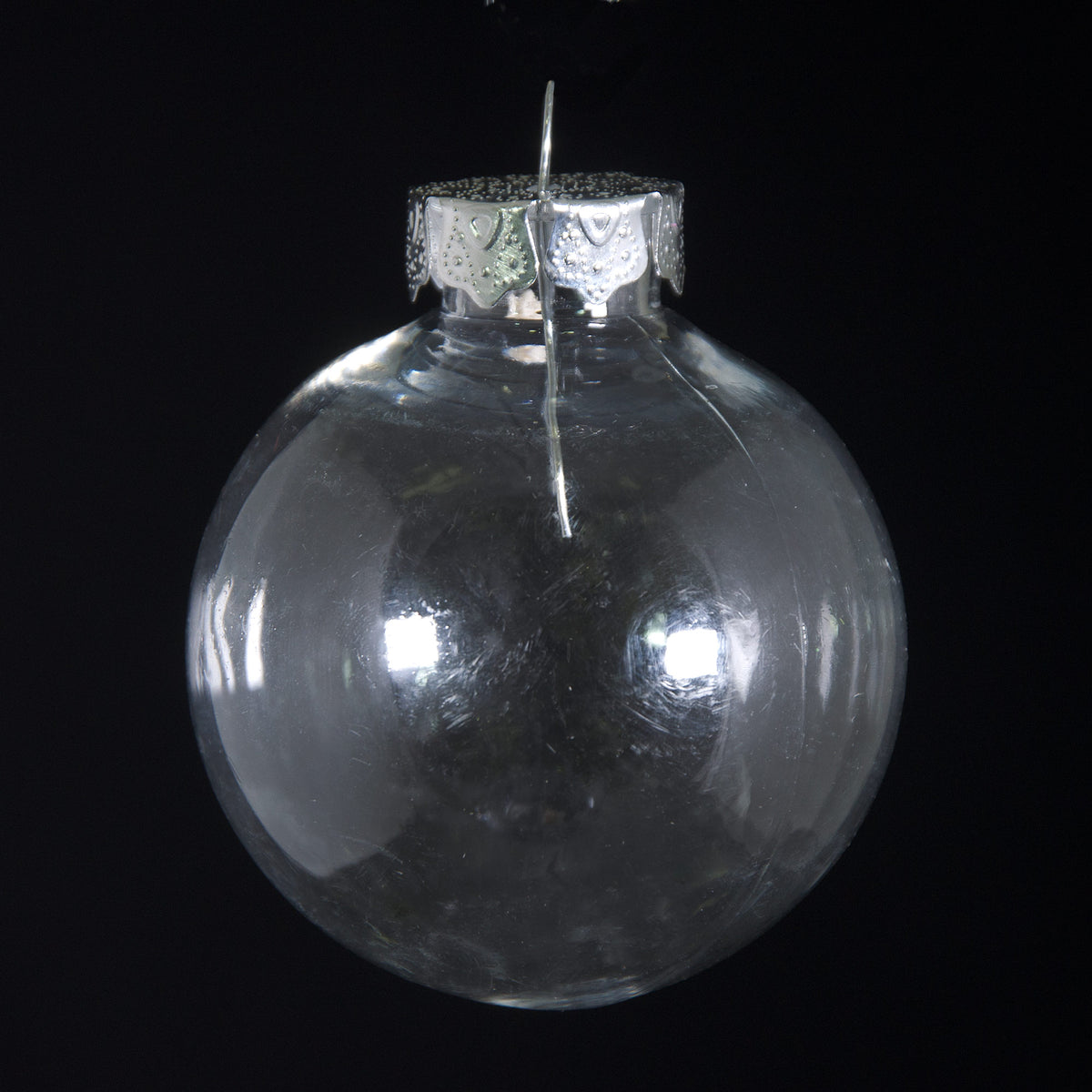 60mm Budget Clear Plastic Ornaments (Box of 6) detail photo 4