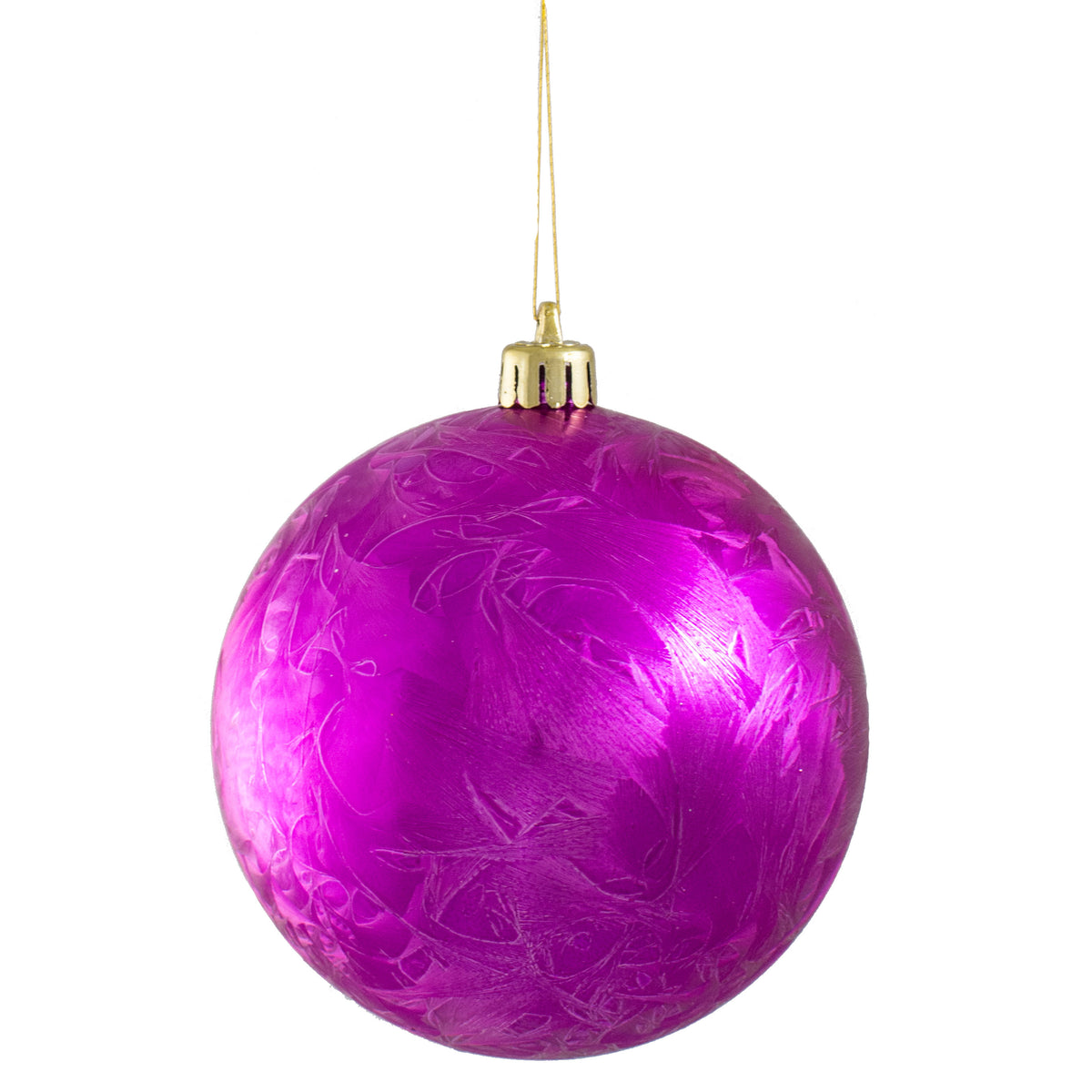 100MM Feather Smooth Ball Ornament: Fuchsia Item Number: XH101807
