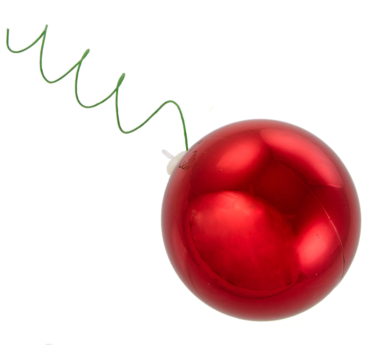 70MM Metallic Ball Ornament On Wire: Red (12) Lifestyle Photo