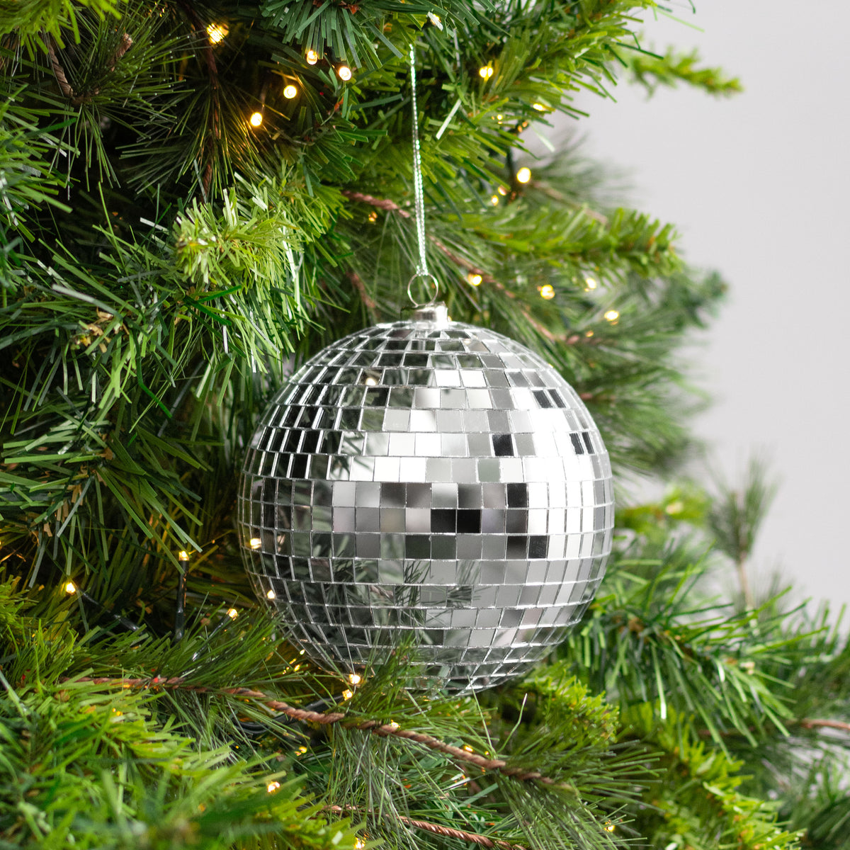 120mm Mirror Disco Ball Ornament: Silver Lifestyle Photo