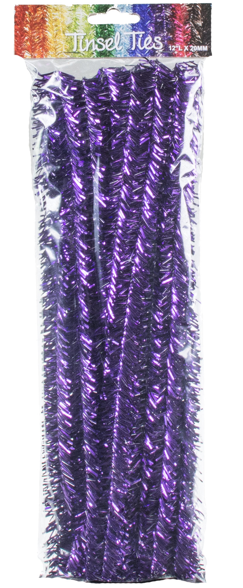 20mm Tinsel Tie Stems: Metallic Purple (25) Item Number: MA000123