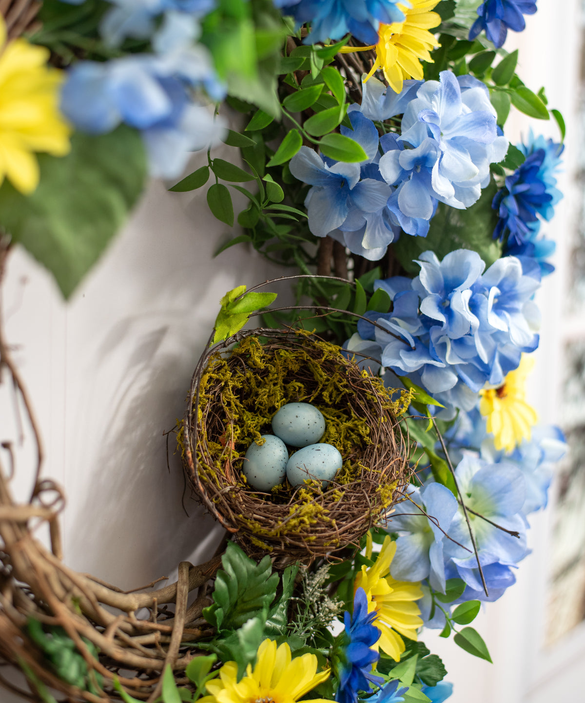 5" Moss Nest with Blue Eggs Lifestyle Photo