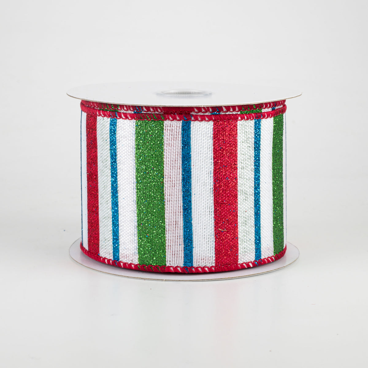 2.5" Multi-Width Stripe Ribbon: Red, Emerald, Turquoise (10 Yards) Item Number: 71022-40-17