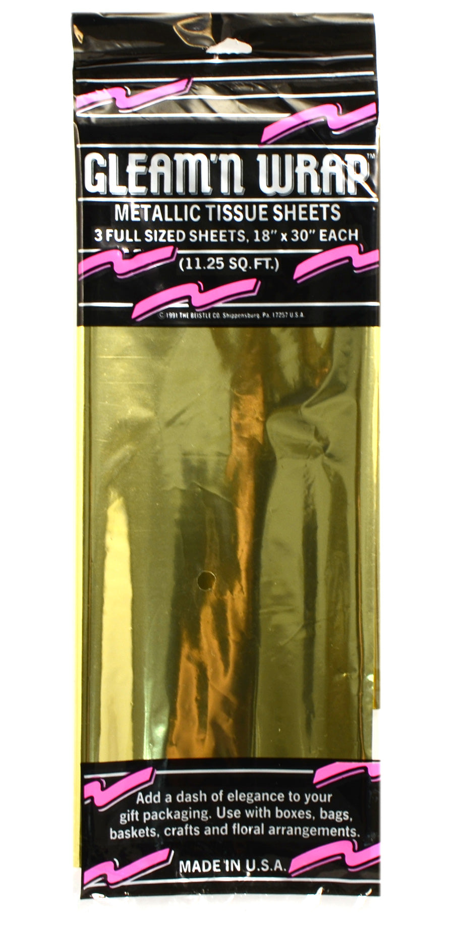 Mylar Tissue Sheets: Gold (Pack of 3) Item Number: 50602-GD