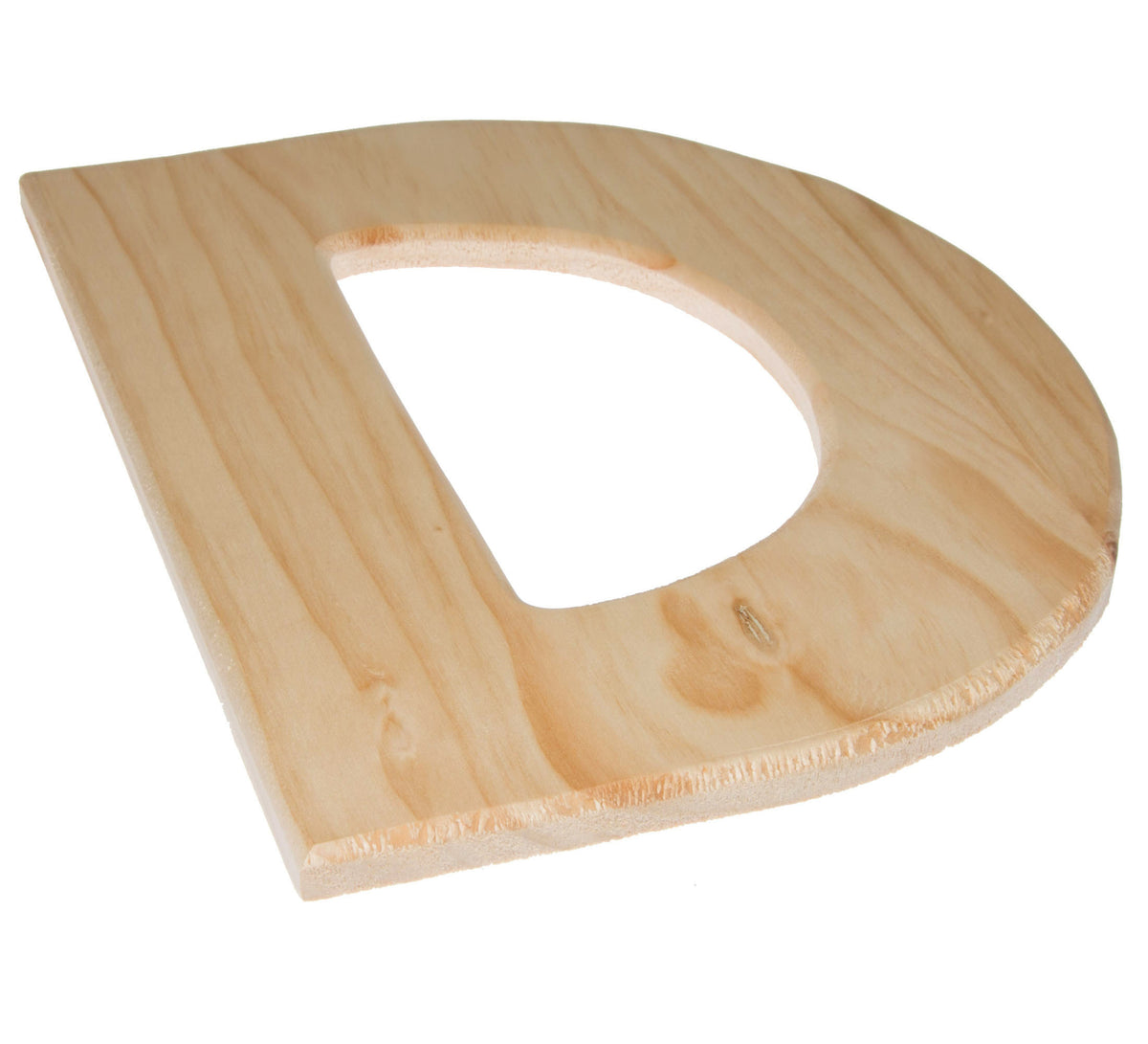 12" Natural Wood Letter: D Lifestyle Photo