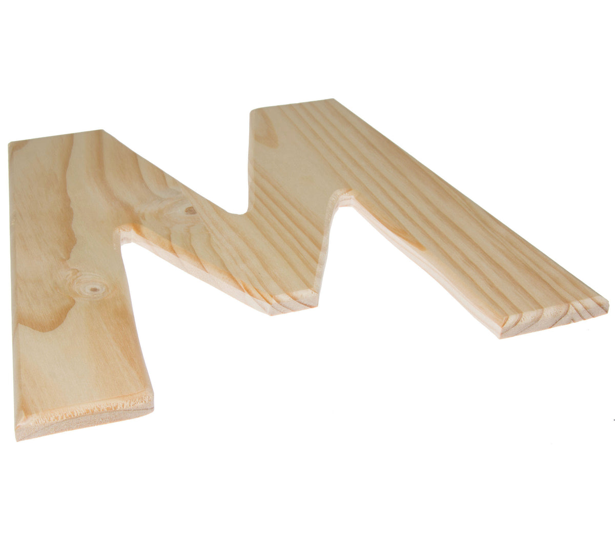 12" Natural Wood Letter: M Lifestyle Photo