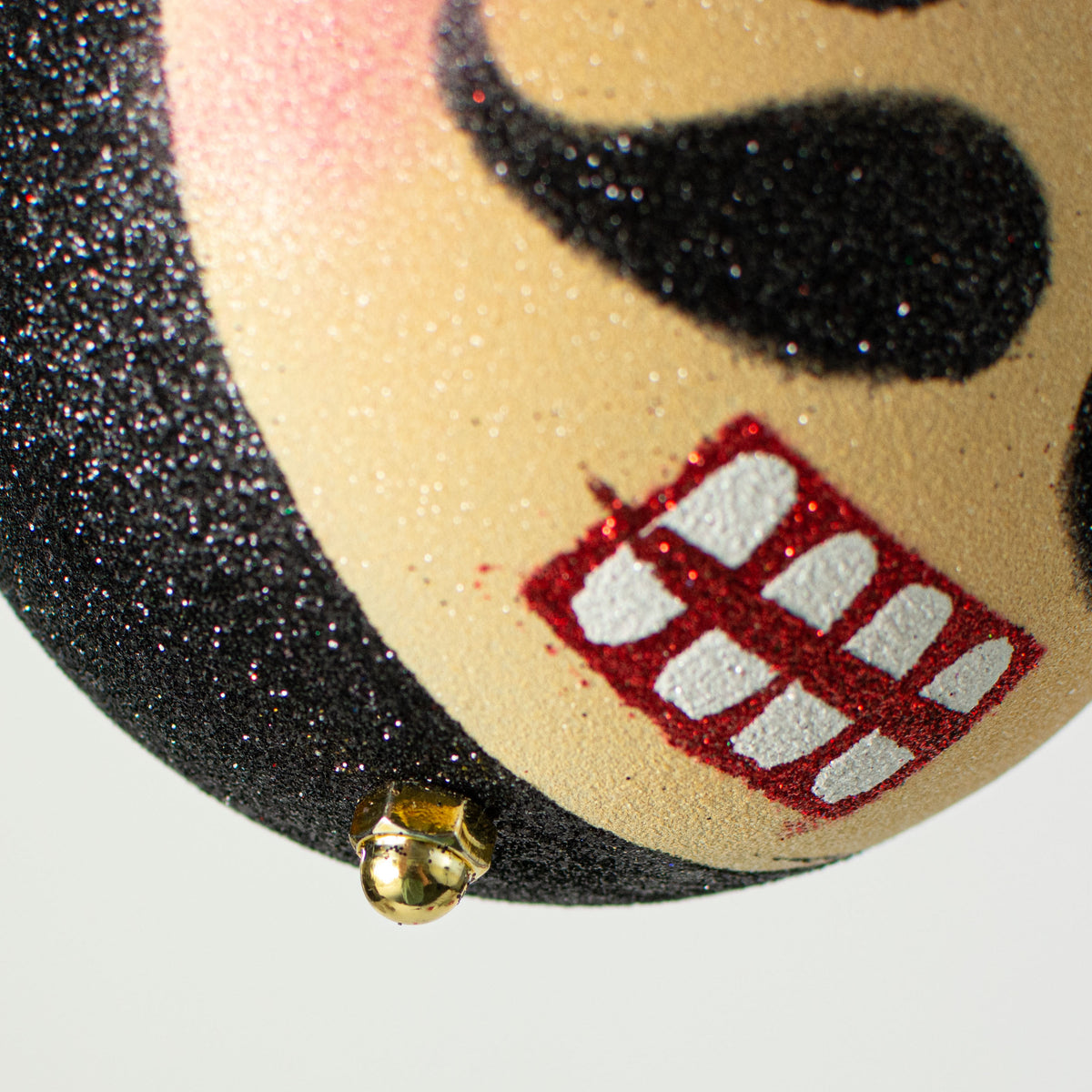 8.5" Nutcracker Ornament: Black & Gold detail photo 4