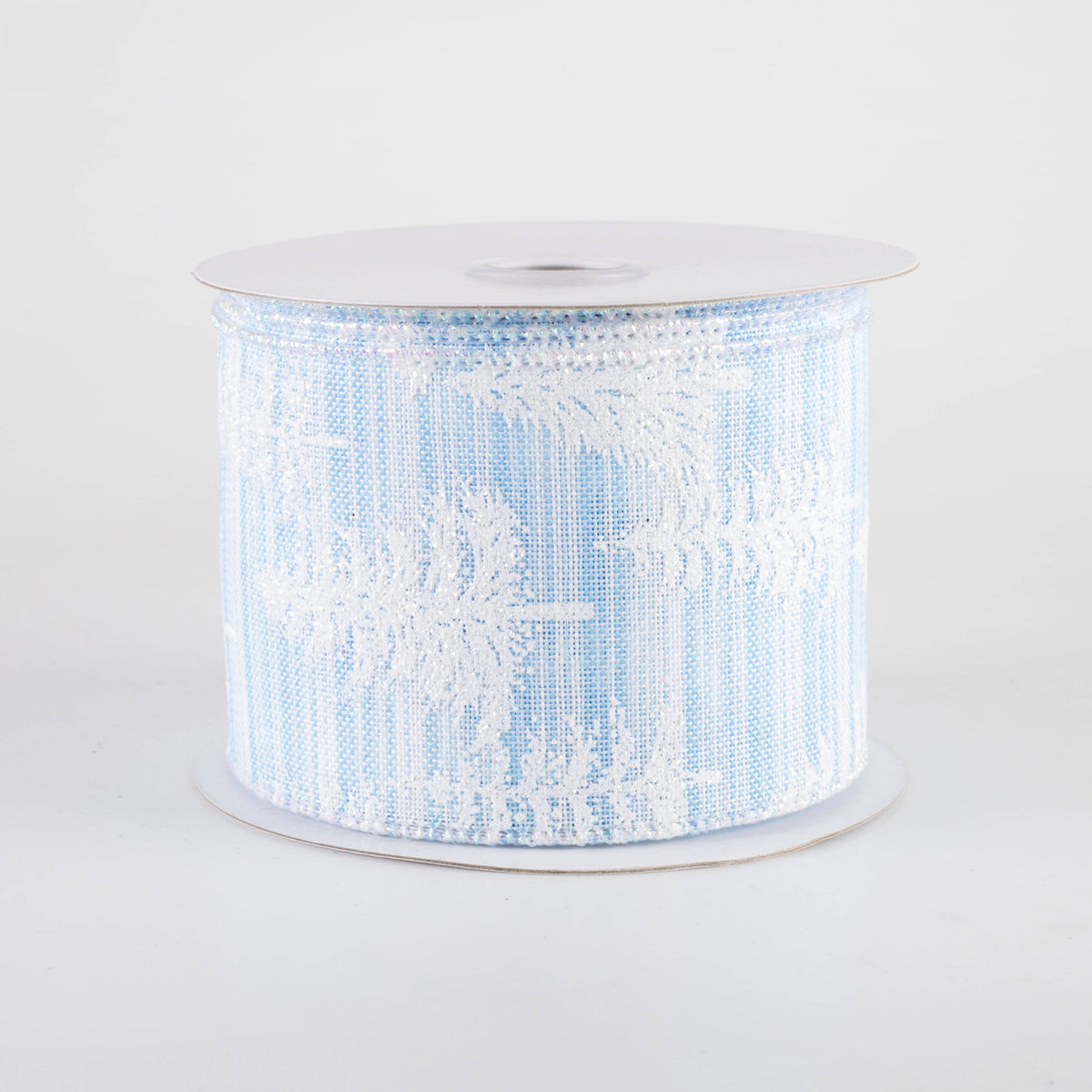 2.5" Ombre Tweed Glittered Christmas Trees Ribbon: Light Blue & White (10 Yards) Item Number: 78491-40-04