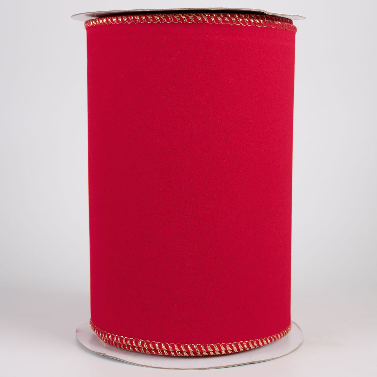 6" Outdoor Velvet Ribbon: Red with Gold Edge (10 Yards) Item Number: RL1957PT