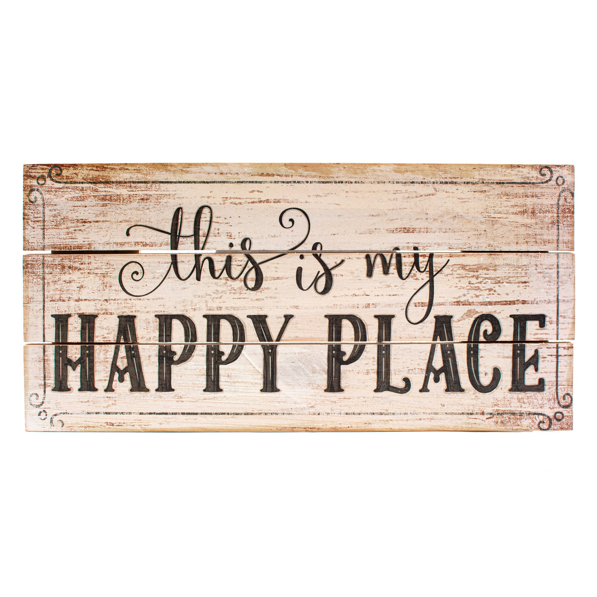 12" Pallet Wood Sign: This Is My Happy Place Item Number: 46-01628