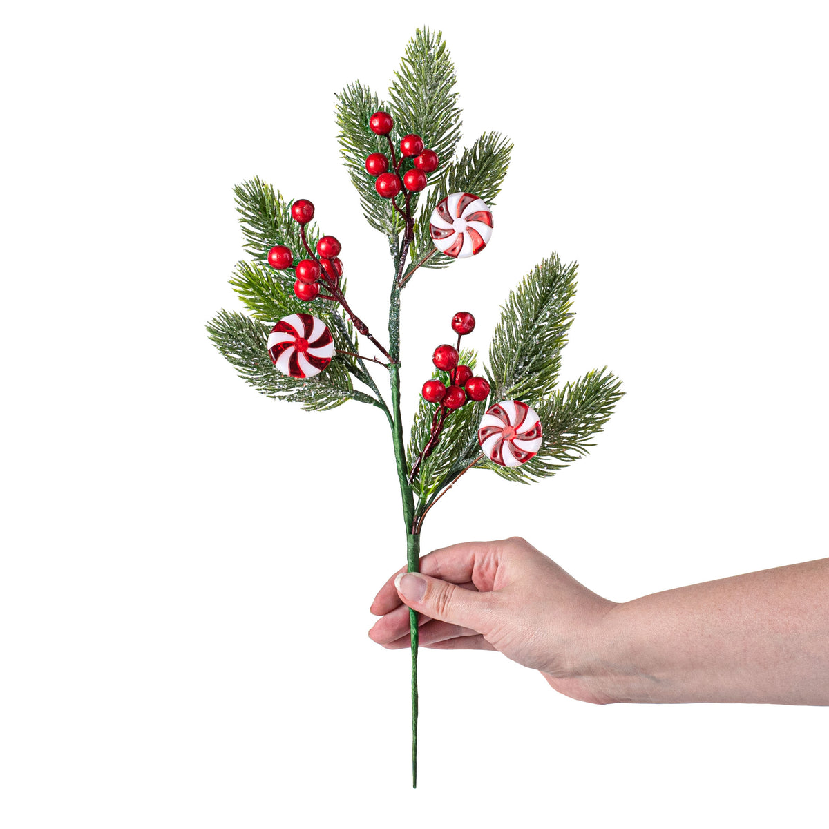 15" Peppermint, Berry, Pine Pick detail photo 3