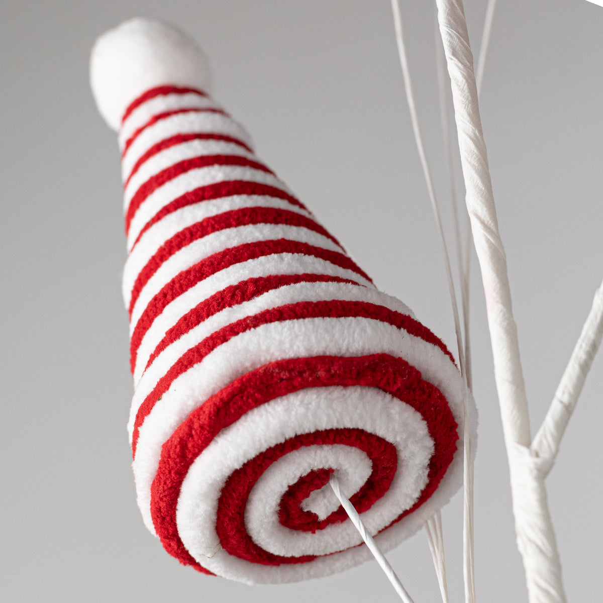 30" Peppermint Candy Cane Cone Tree Spray Lifestyle Photo