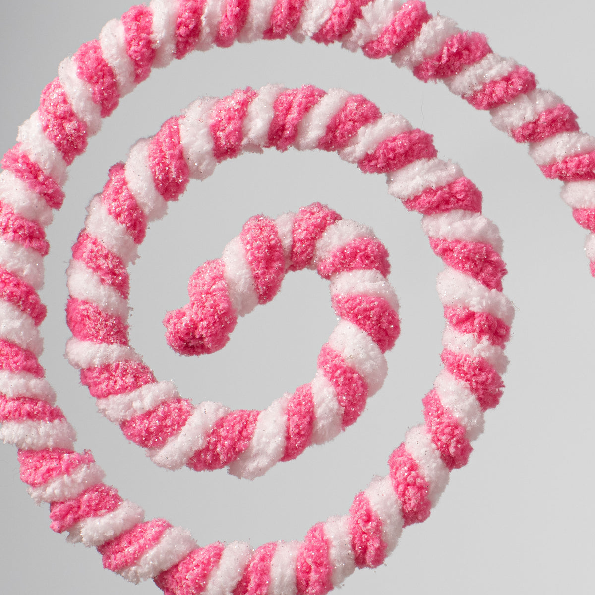 31" Peppermint Curl Chenille Spray: Pink & White Lifestyle Photo