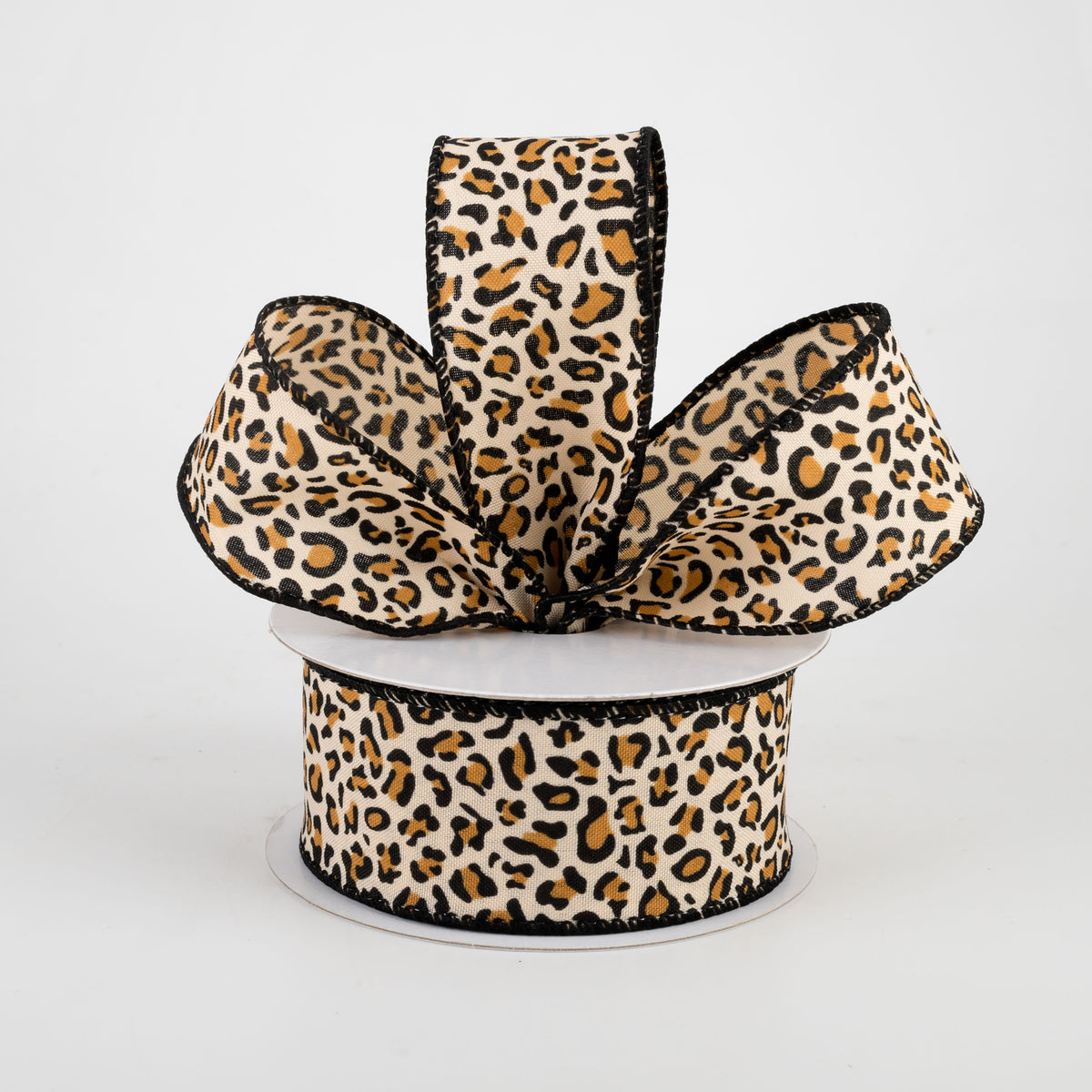 1.5" Petite Cheetah Print Satin Ribbon (10 Yards) Lifestyle Photo