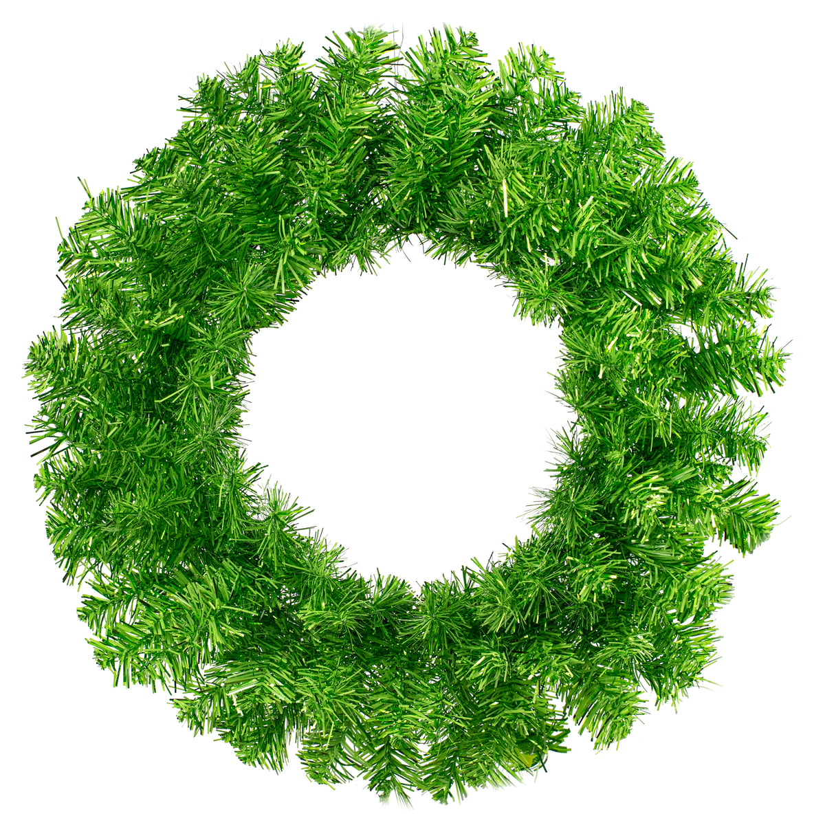 24" Pine Tinsel Wreath: Metallic Green Item Number: 57197WR24