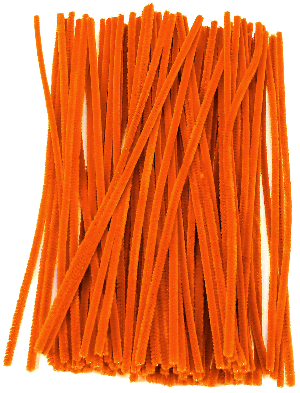 12" Pipe Cleaner Stems: 6mm Chenille Orange (100) Lifestyle Photo