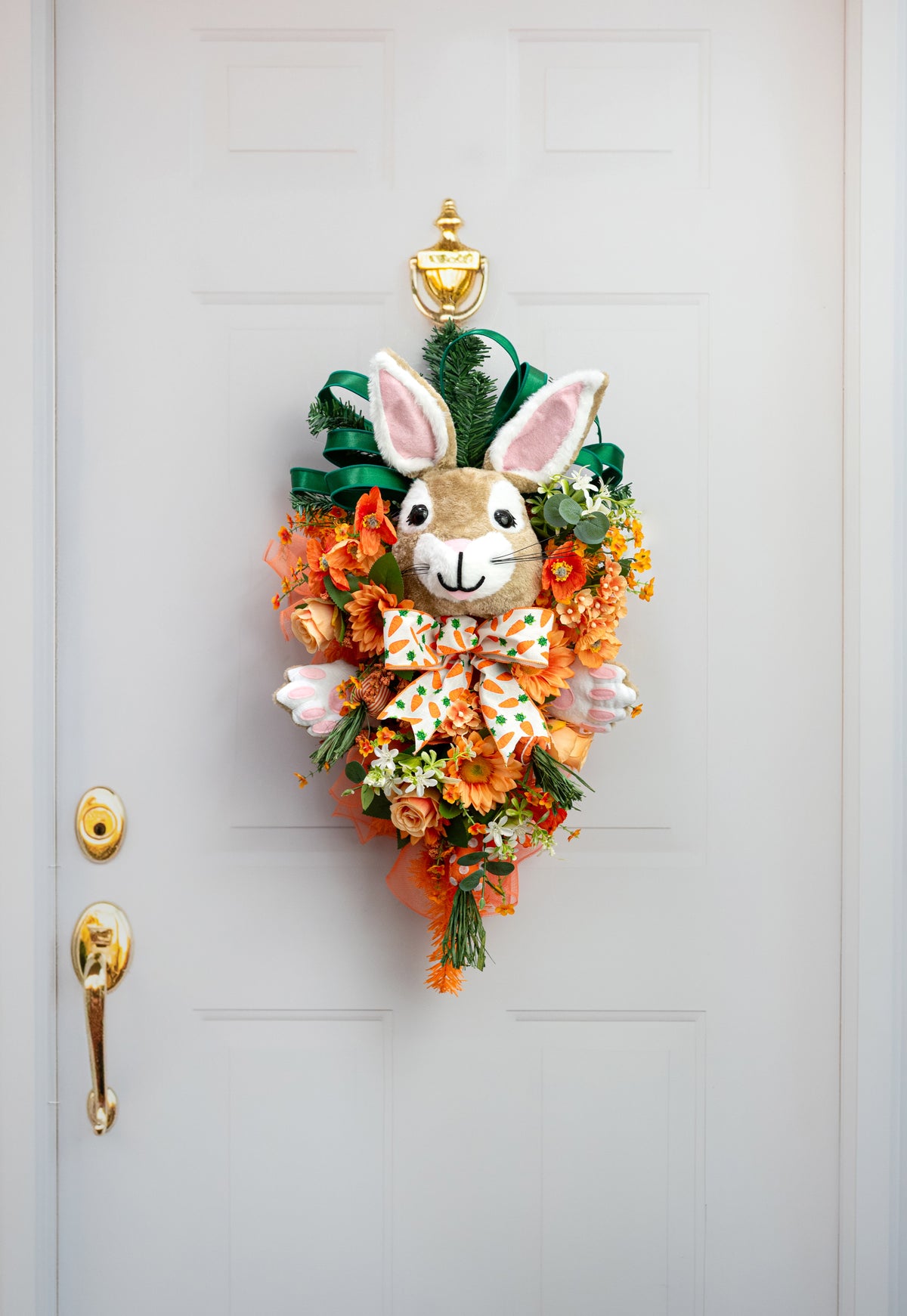 Plush Brown Bunny Head & Paws Wreath Decor Kit (3 Pieces) detail photo 4