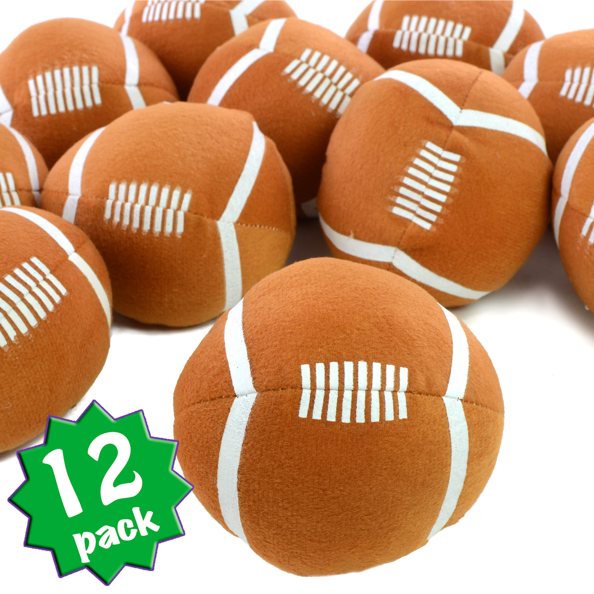 4" Plush Brown Footballs (12) Item Number: 13665613