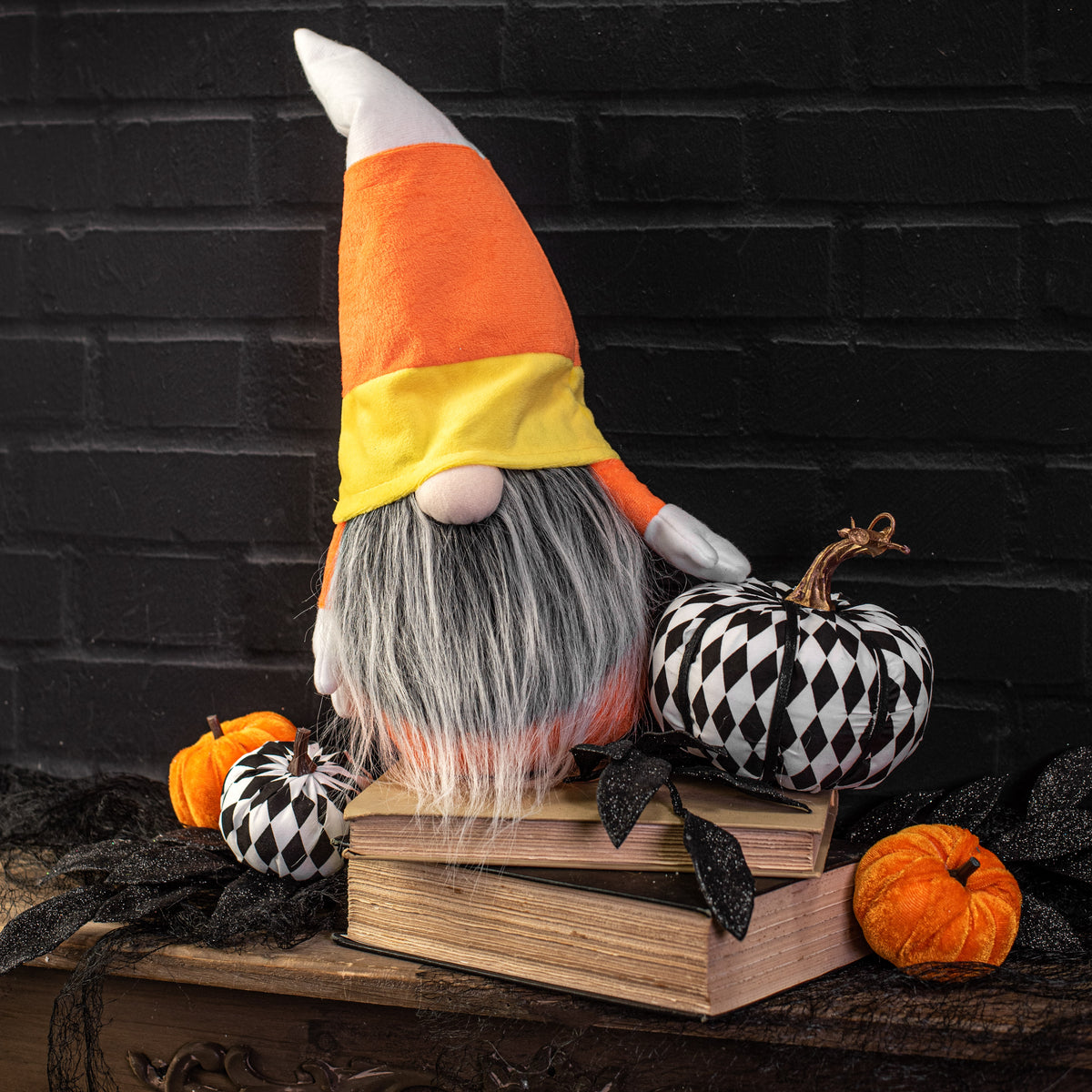 16" Plush Candy Corn Gnome detail photo 3