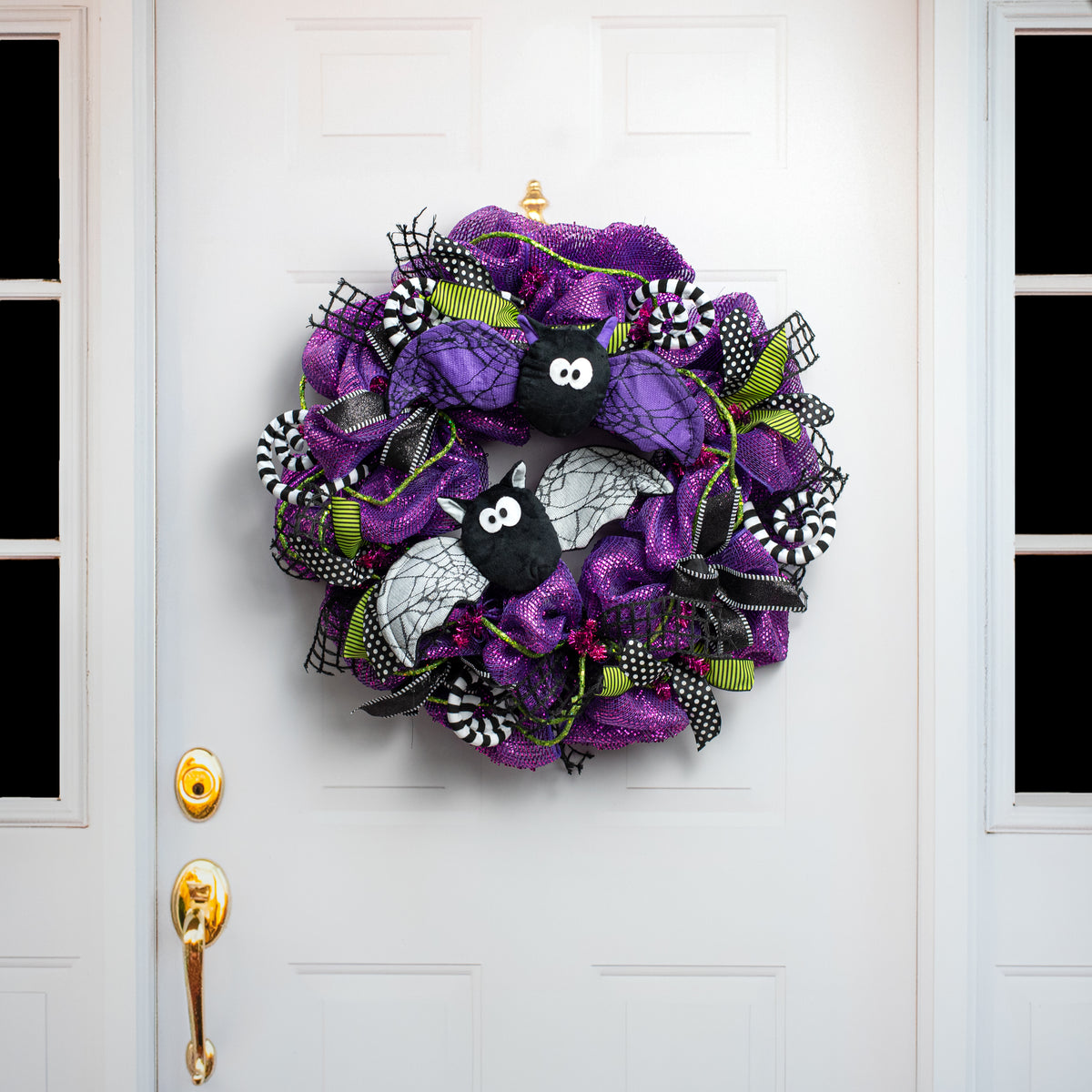 16" Plush Lace Wing Bat: Black & Purple detail photo 4