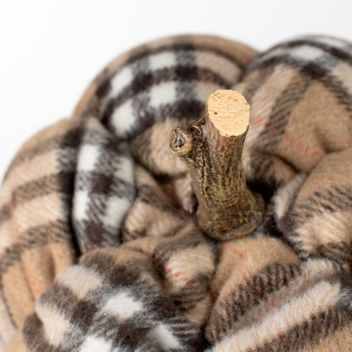 7" Plush Pumpkin: Luxury Plaid detail photo 4