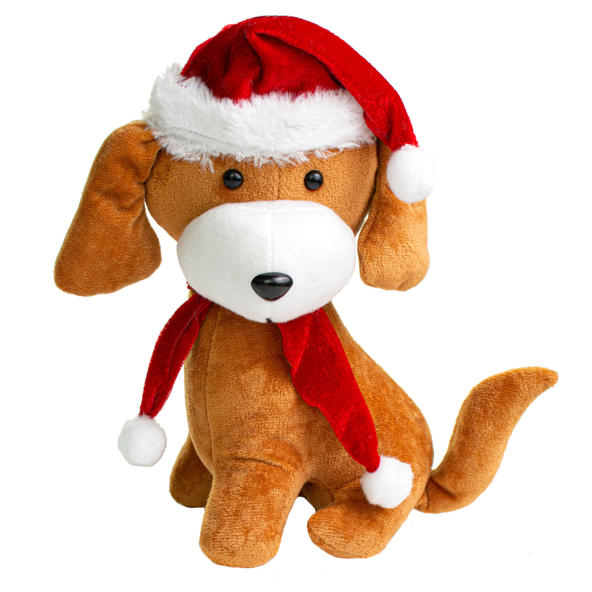 11" Plush Santa Dog Item Number: 85300BN