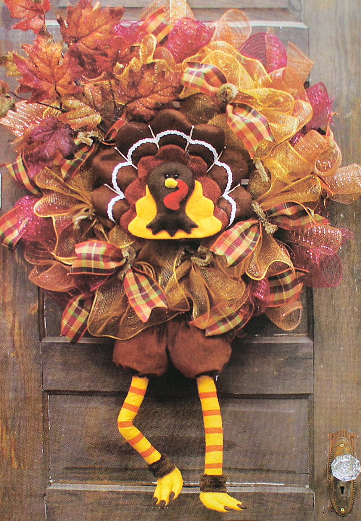 Plush Turkey Wreath Accent Lifestyle Photo