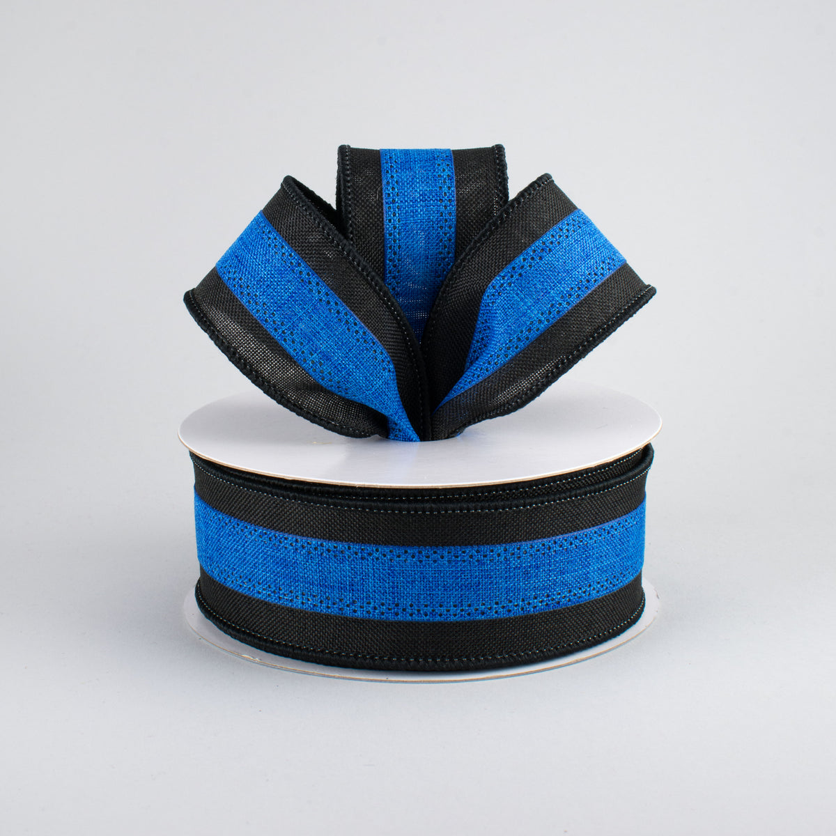 1.5" Police Support Ribbon: Black & Blue (10 Yards) Lifestyle Photo