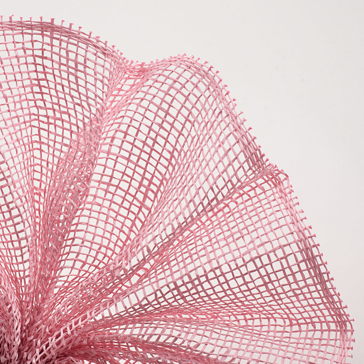 10" Poly Burlap Mesh: Light Pink Lifestyle Photo