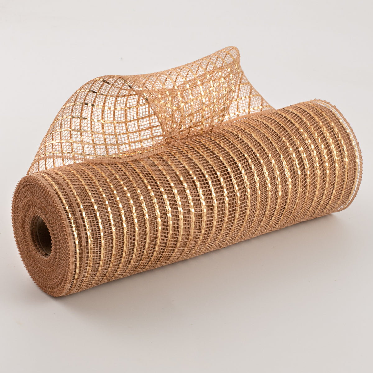 10" Poly Deco Mesh: Matte Champagne Wide Foil Item Number: RY8500A9