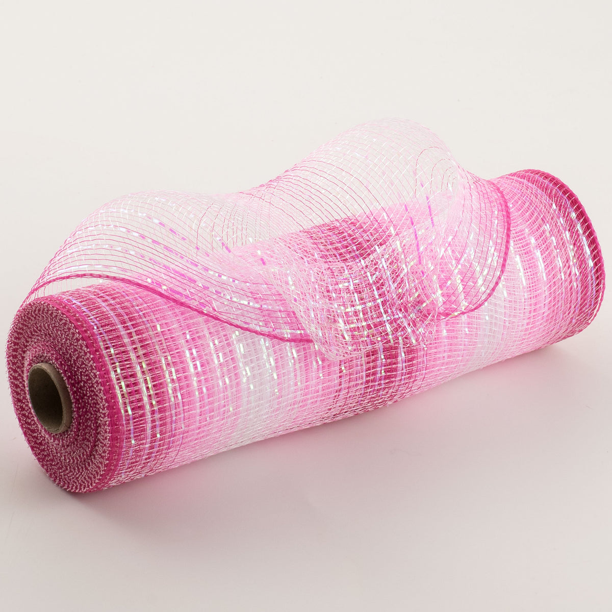 10" Poly Deco Mesh: Pink & White Iridescent Ombré Item Number: XB99810-44