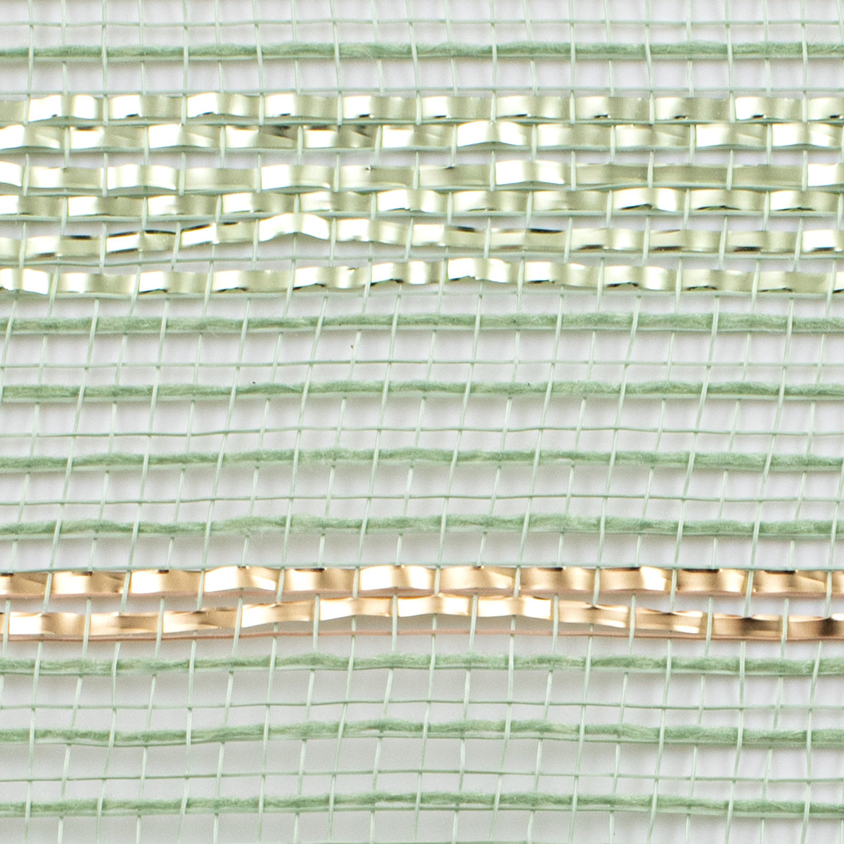 10" Poly Faux Jute Metallic Mesh: Sage & Champagne detail photo 3