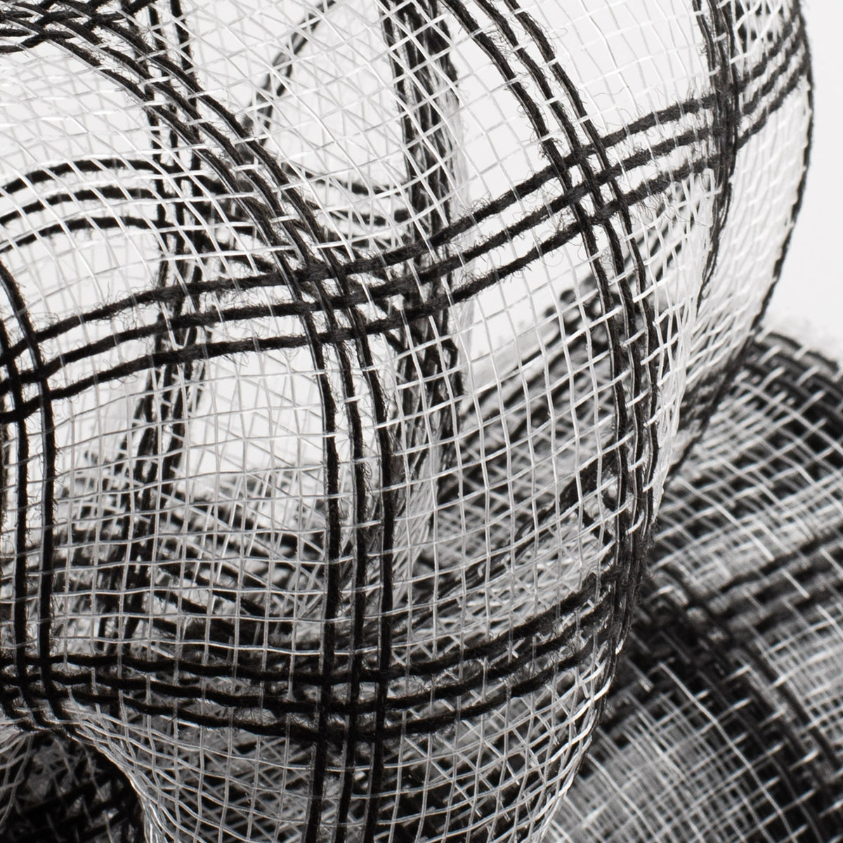 10" Poly Jute Deco Mesh: Black & White Check Lifestyle Photo
