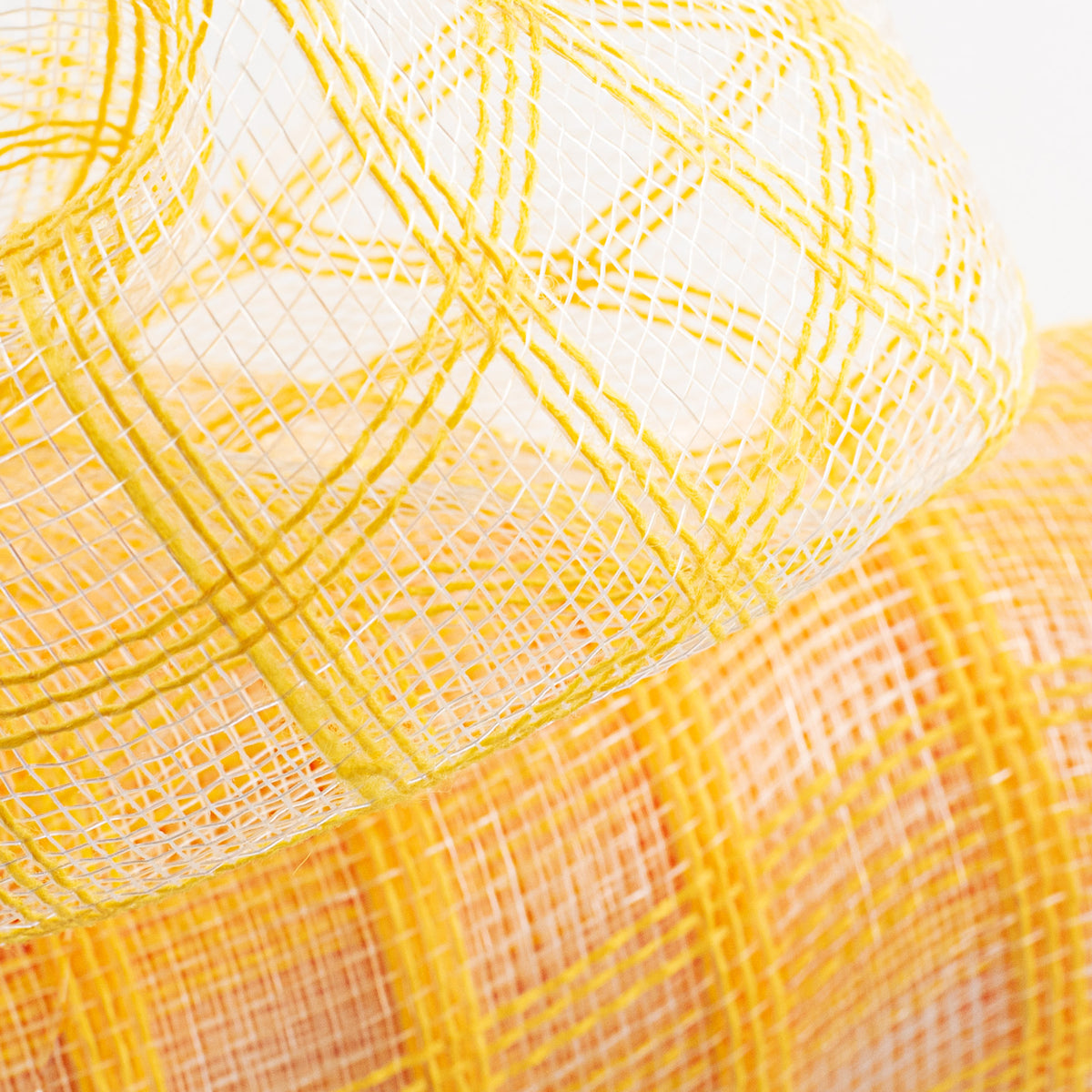 10" Poly Jute Deco Mesh: Yellow & Clear Check Lifestyle Photo
