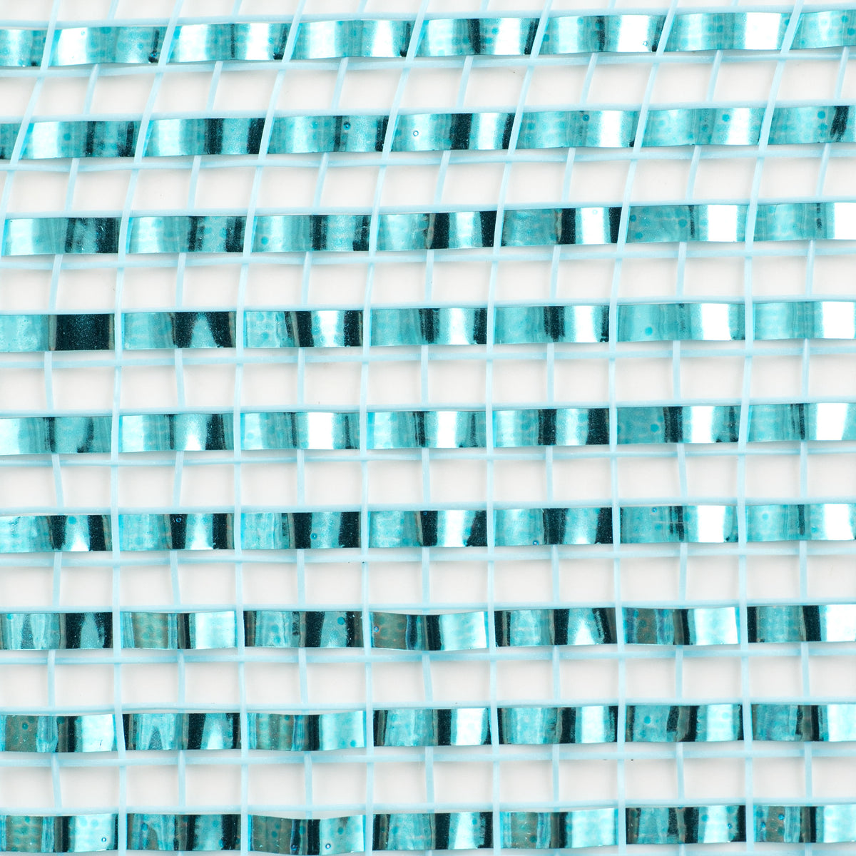 10" Poly Mesh Rolls: Deluxe Wide Foil Turquoise Blue detail photo 3