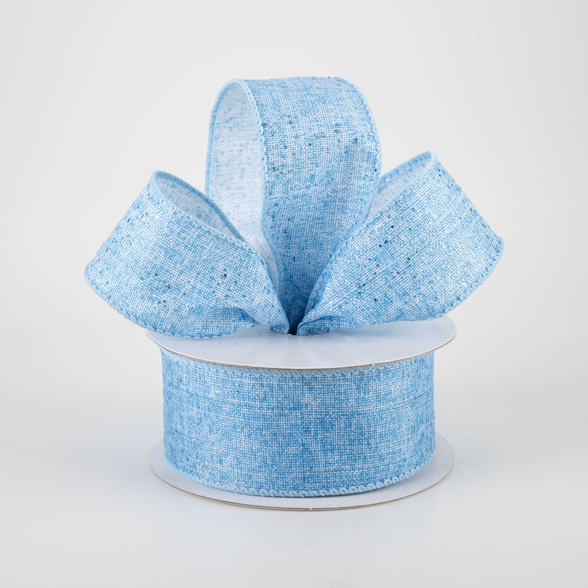 1.5" Printed Glitter Muslin: Light Blue (10 Yards) Lifestyle Photo