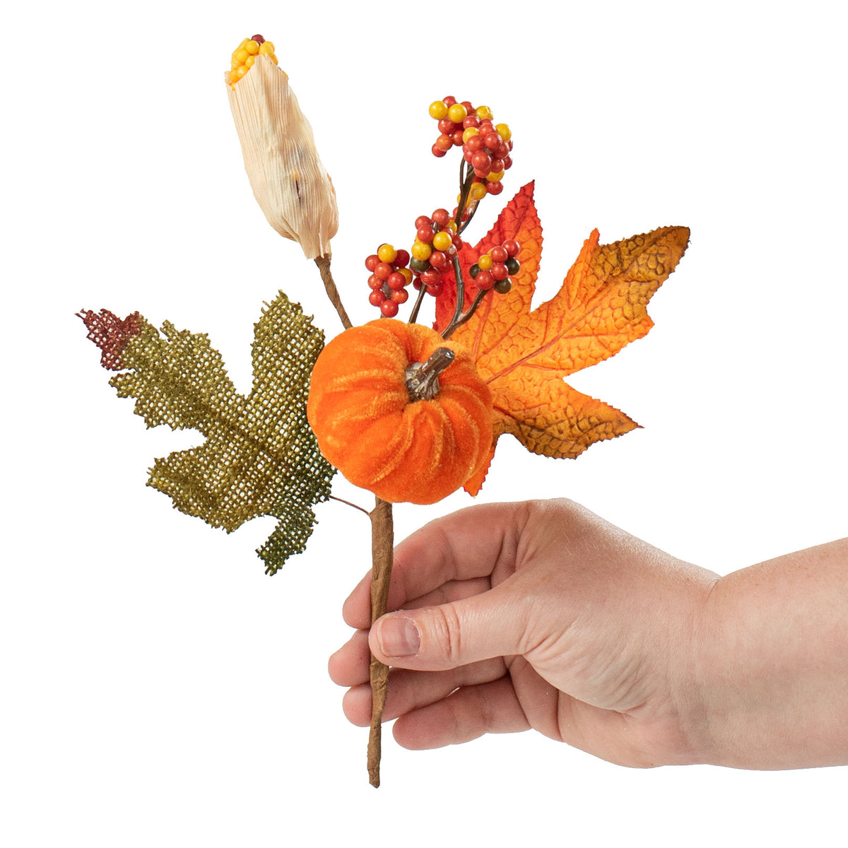 10" Pumpkin Corn Pick Lifestyle Photo