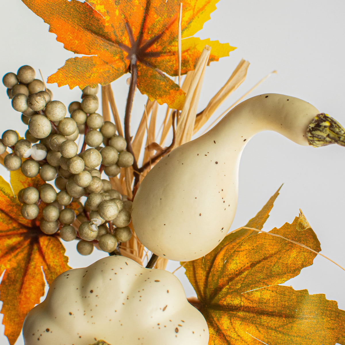 11" Pumpkin & Gourd Pick: Orange, Mustard, Cream Lifestyle Photo