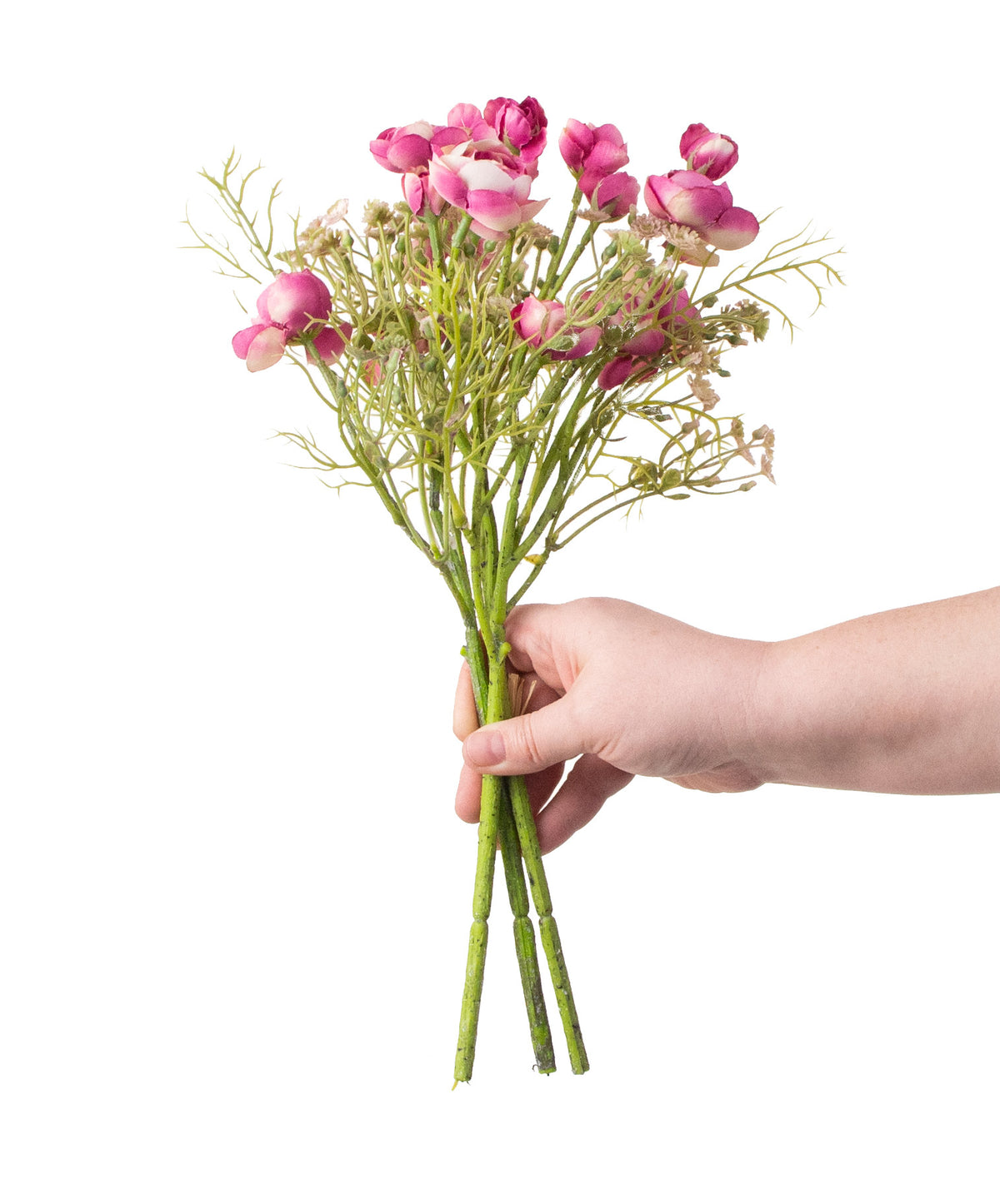 14" Ranunculus Bundle: Fuchsia detail photo 3