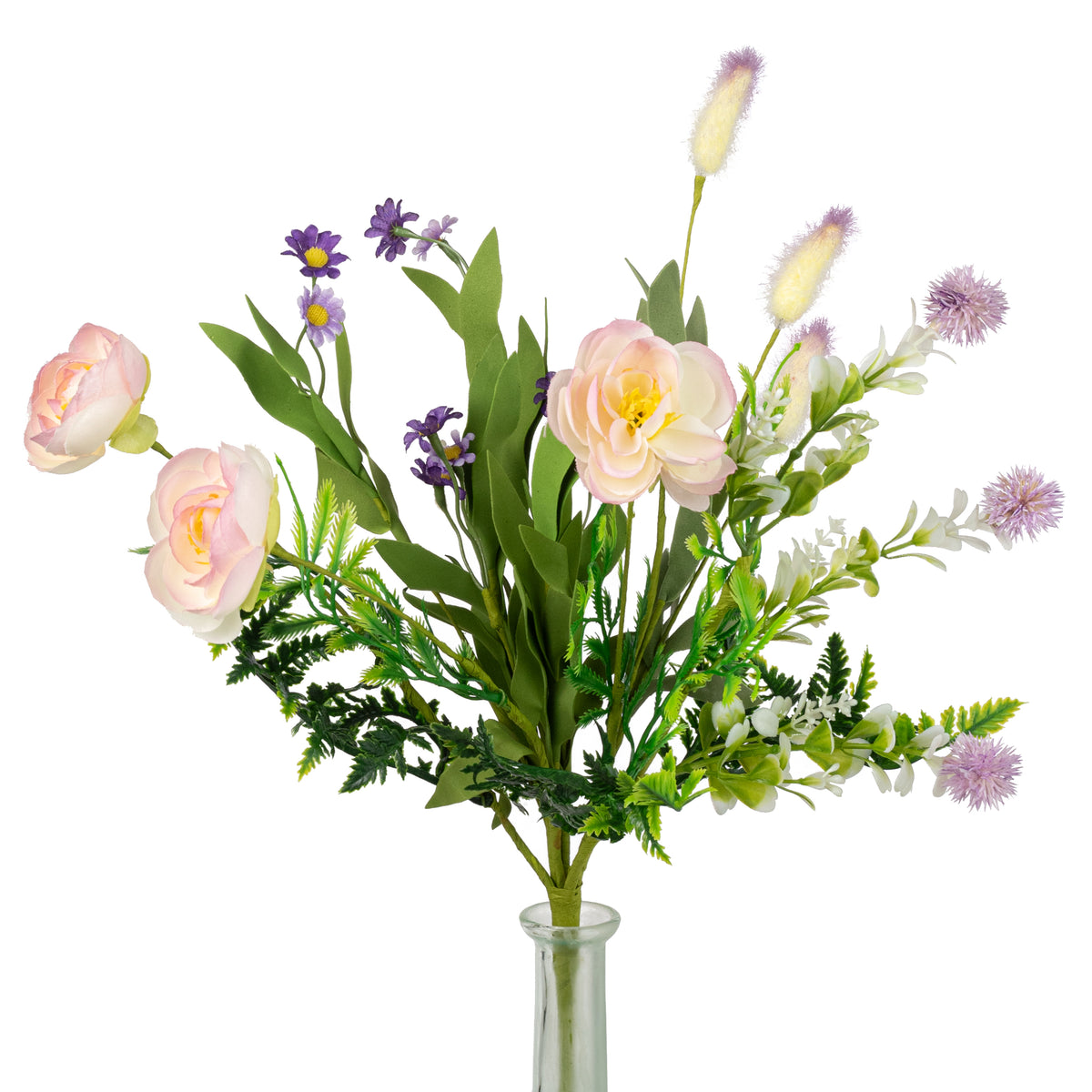 19" Ranunculus & Bunny Tail Pick: Lavender & Pink Item Number: 64846-LV