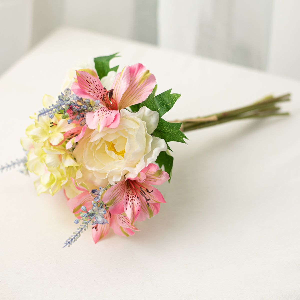 13" Ranunculus Hydrangea Alstroemeria Bundle: Pink & Cream detail photo 5