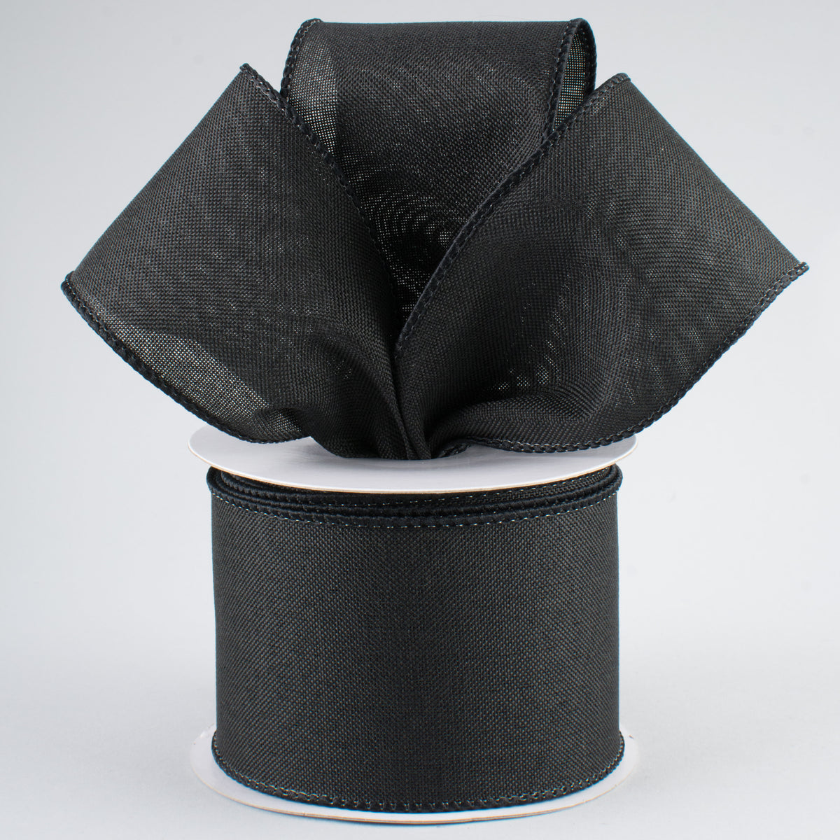 2.5" Royal Canvas Ribbon: Black (10 Yards) Lifestyle Photo