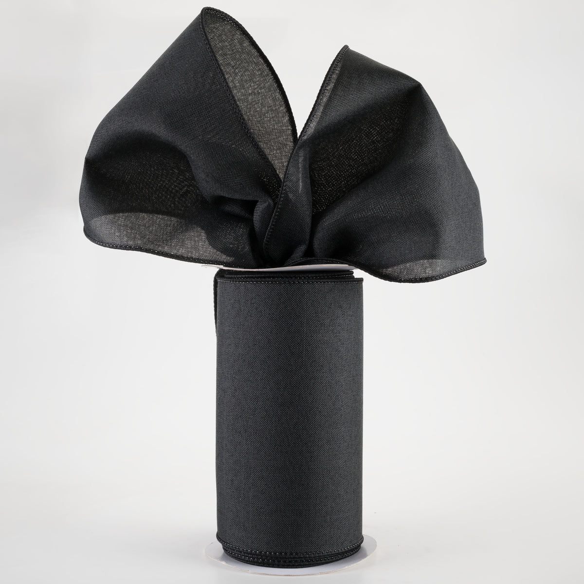 6" Royal Canvas Ribbon: Black (10 Yards) Lifestyle Photo
