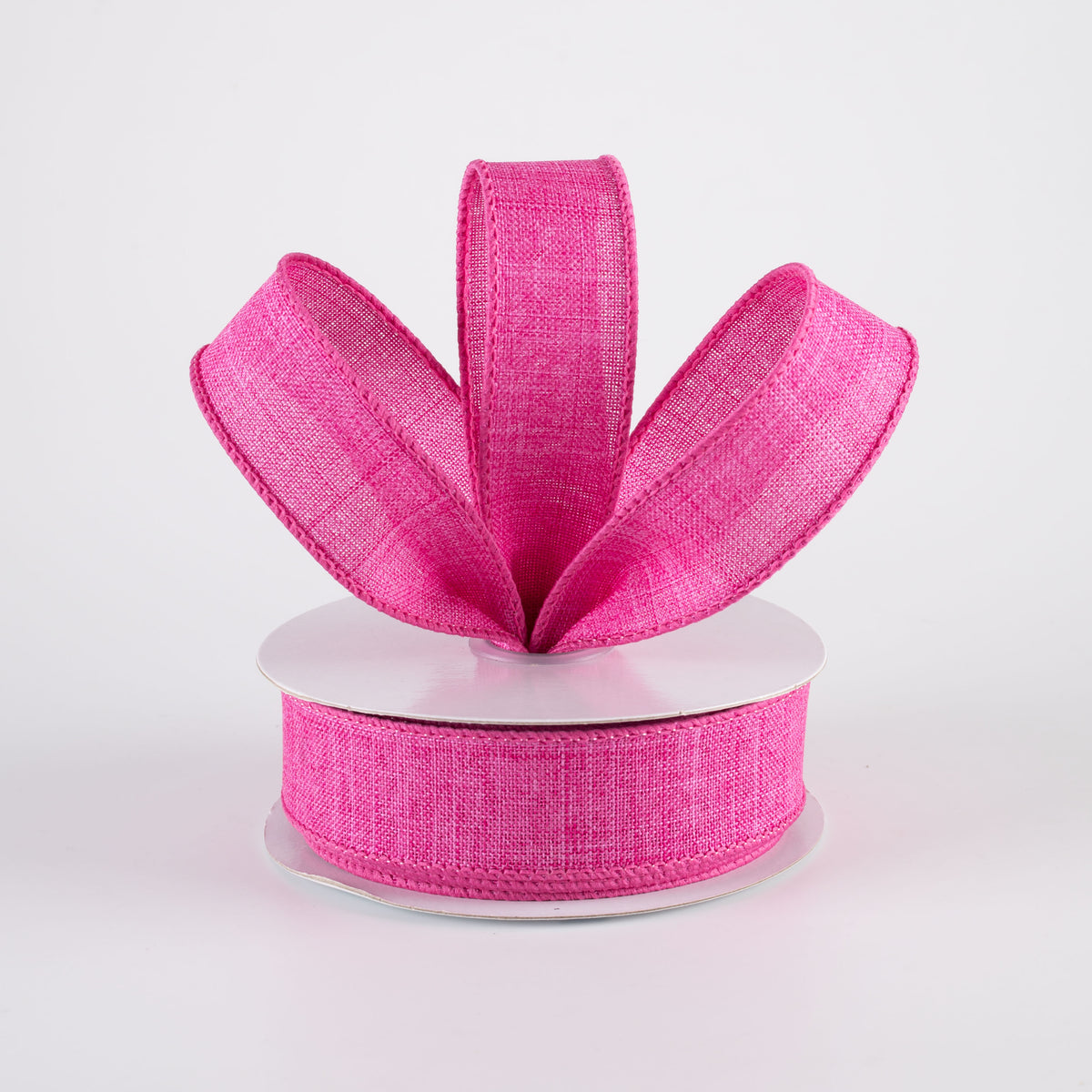 7/8" Royal Canvas Ribbon: Fuchsia Pink (10 Yards) Lifestyle Photo