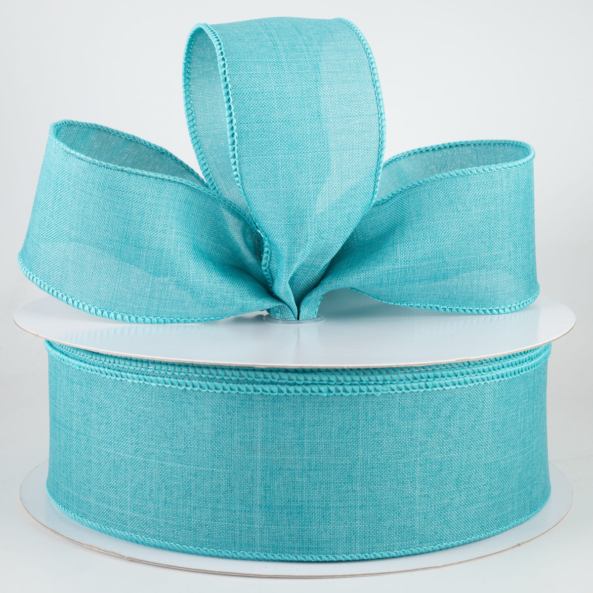 2.5" Royal Canvas Ribbon: Light Teal (50 Yards) Lifestyle Photo