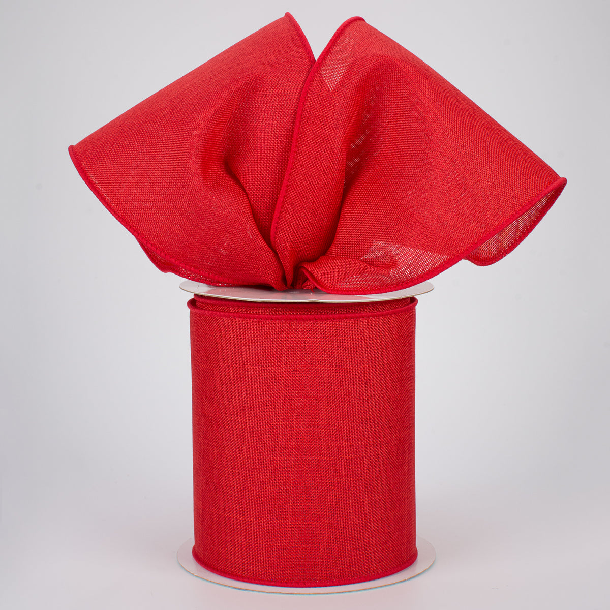 4" Royal Canvas Ribbon: Red (10 Yards) Lifestyle Photo