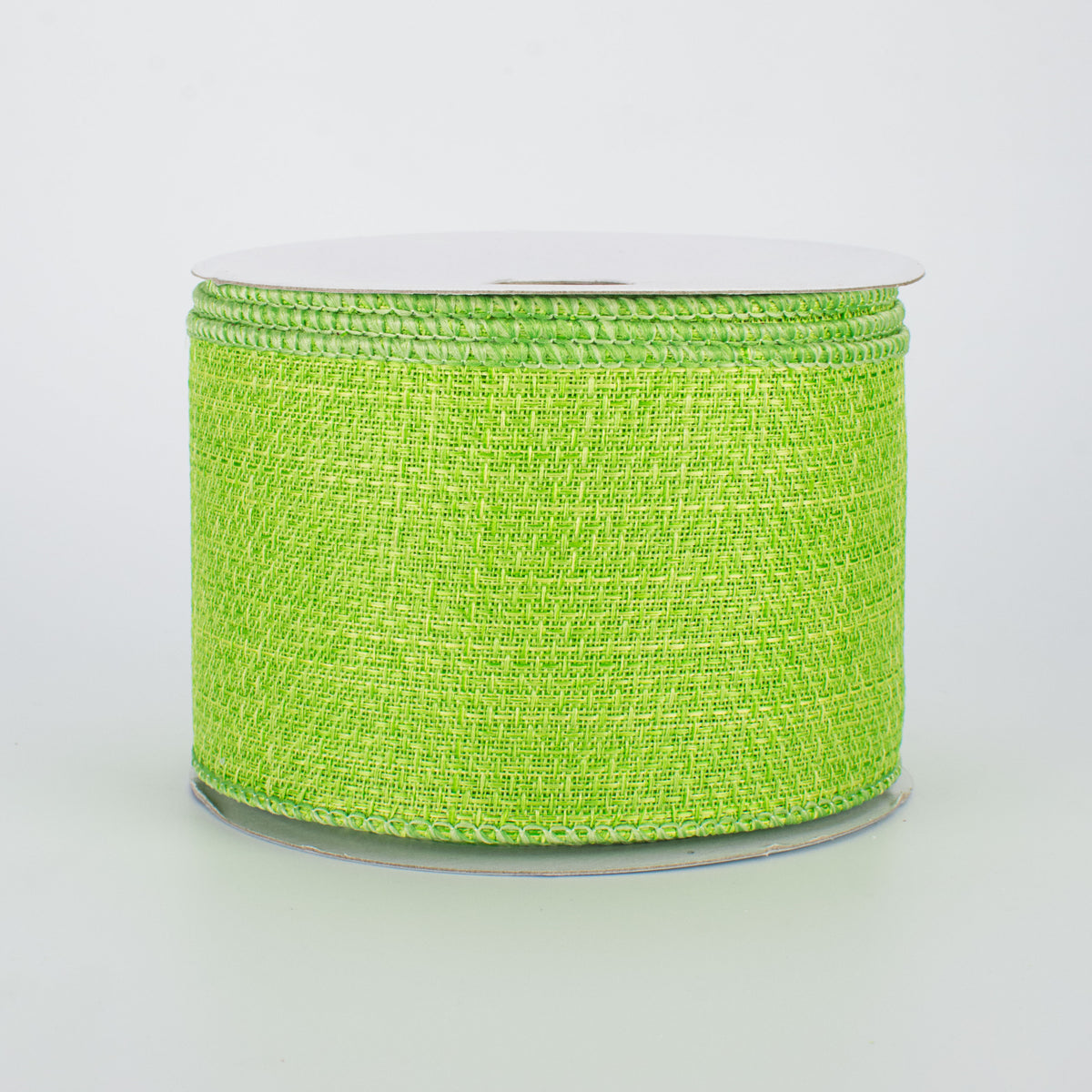 2.5" Royal Faux Burlap Ribbon: Lime Green (10 Yards)
