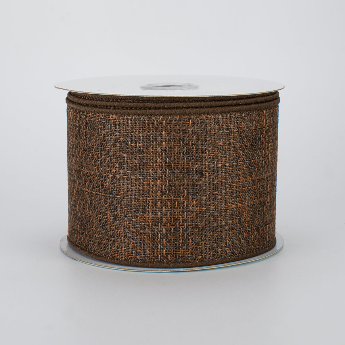 2.5" Royal Faux Burlap Ribbon: Mocha Brown (10 Yards)