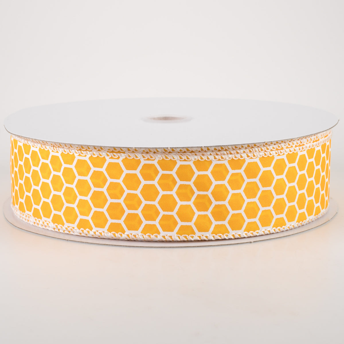 1.5" Satin Honeycomb Ribbon: Yellow (50 Yards)
