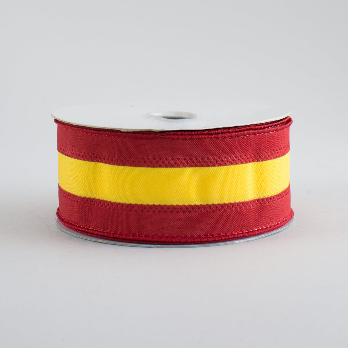 1.5" Satin Team Stripe Ribbon: Red & Gold (10 Yards) Item Number: RN527136